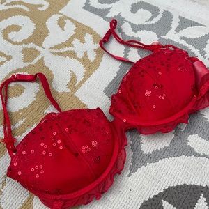 Brand new red sequin bra